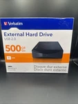 Verbatim 500GB Go External Hard Drive Usb 2.0 Pc Backup Storage Kit. Fixed Price $31.50.
